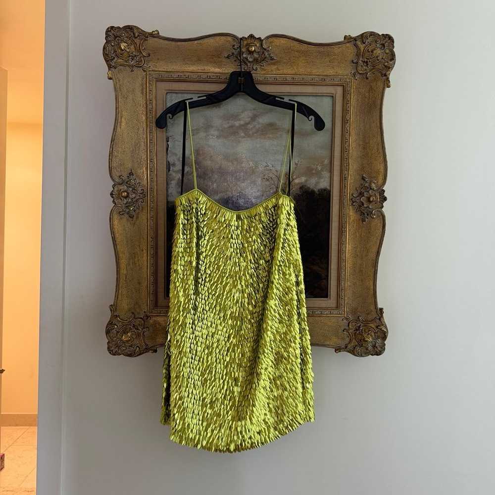 Retrofête NARA FEATHER SEQUIN DRESS lime punch - image 1