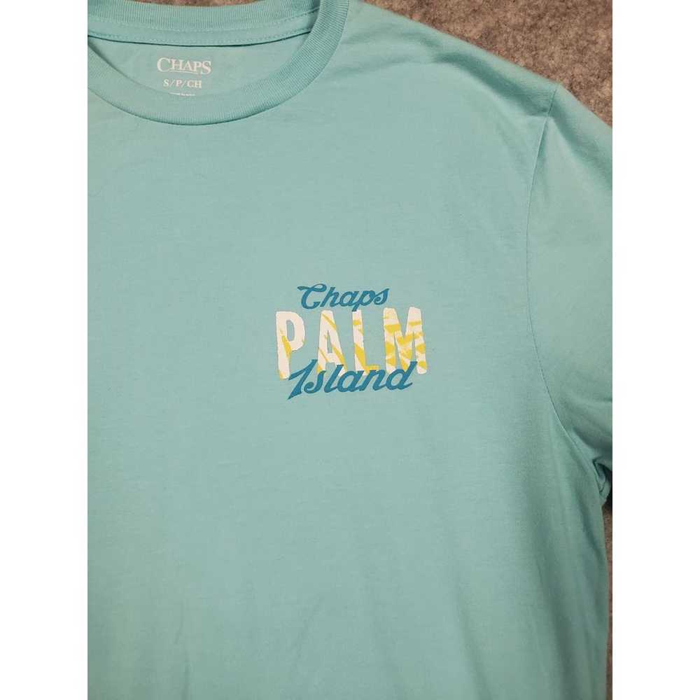 Chaps Palm Island Men's Small T-Shirt Blue Short … - image 2