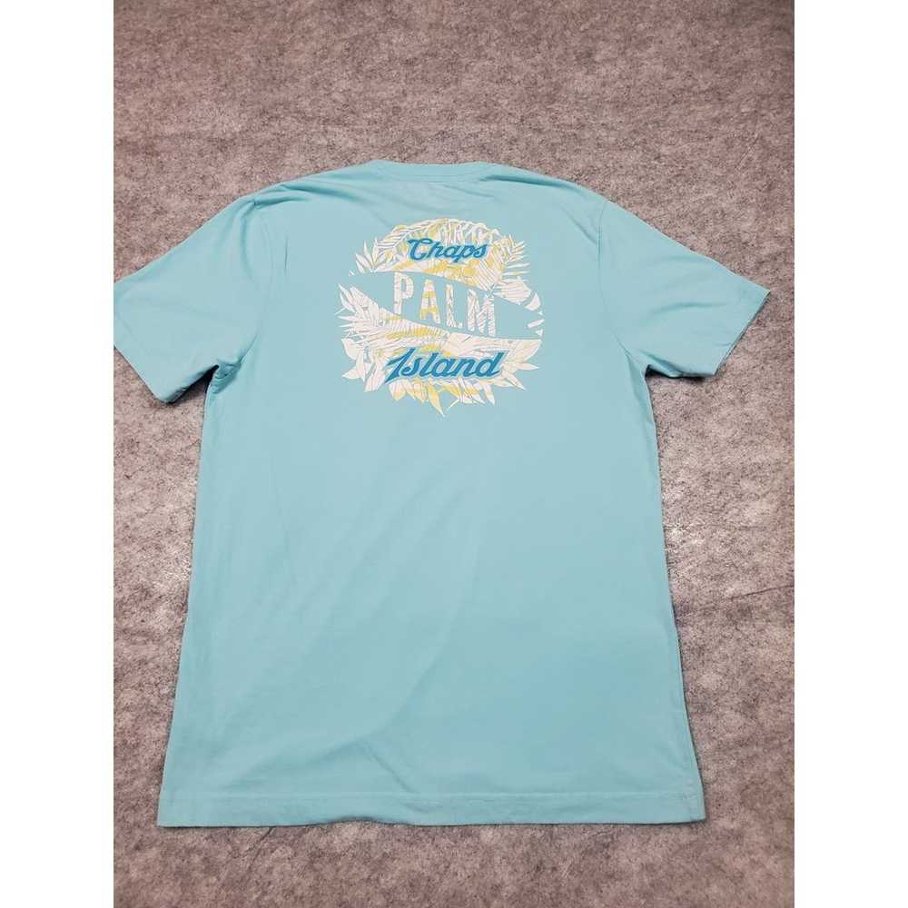 Chaps Palm Island Men's Small T-Shirt Blue Short … - image 5