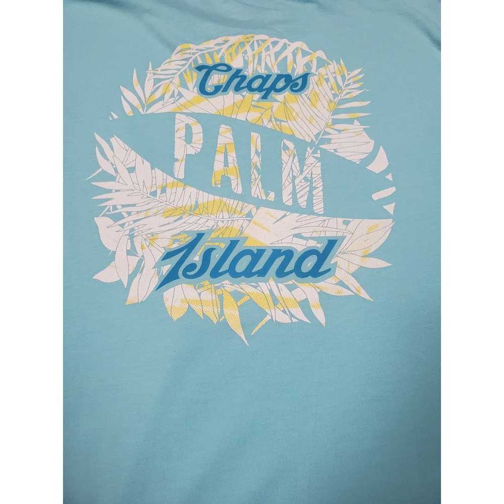 Chaps Palm Island Men's Small T-Shirt Blue Short … - image 6
