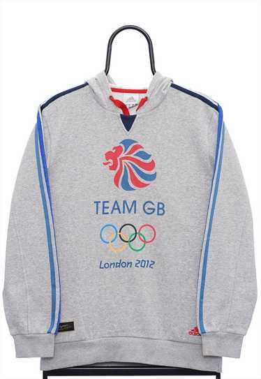 Retro Adidas Team GB Olympics Graphic Grey Hoodie 