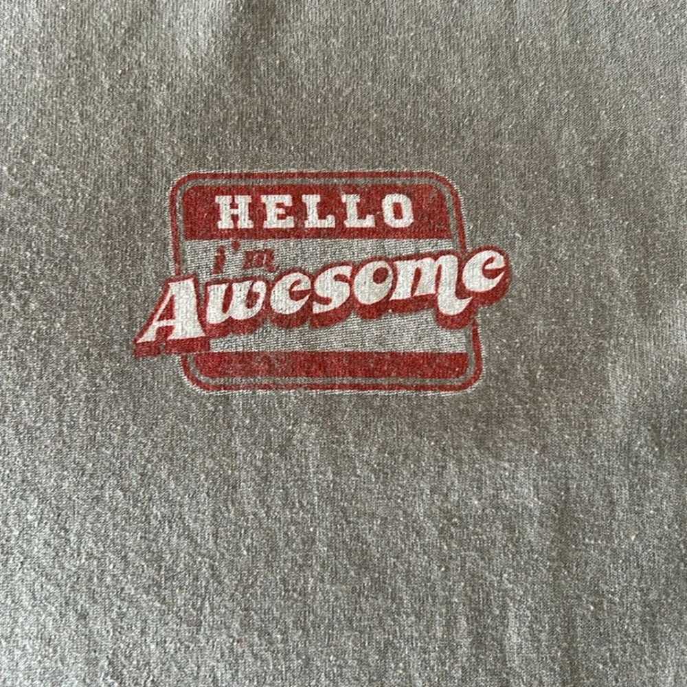 Hello Im Awesome gray short sleeve shirt size med… - image 6