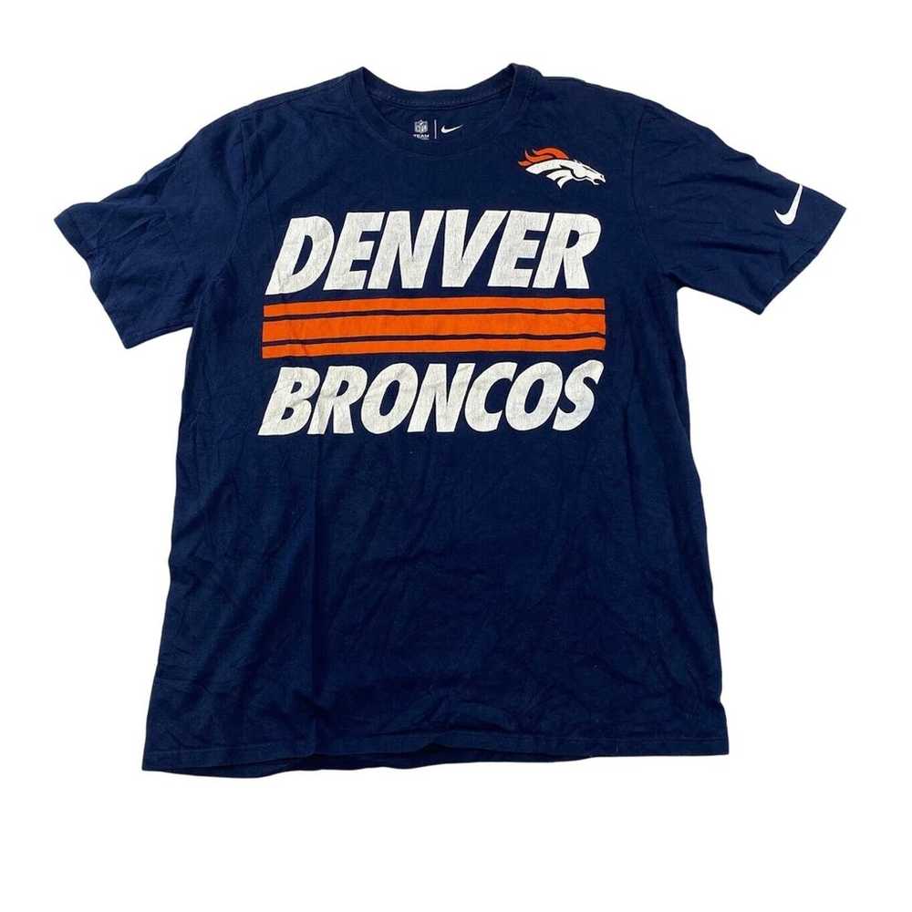 NFL Nike Denver Broncos Sports Tee Thrifted Vinta… - image 1