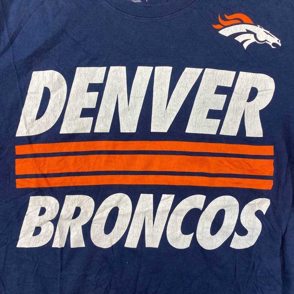 NFL Nike Denver Broncos Sports Tee Thrifted Vinta… - image 2
