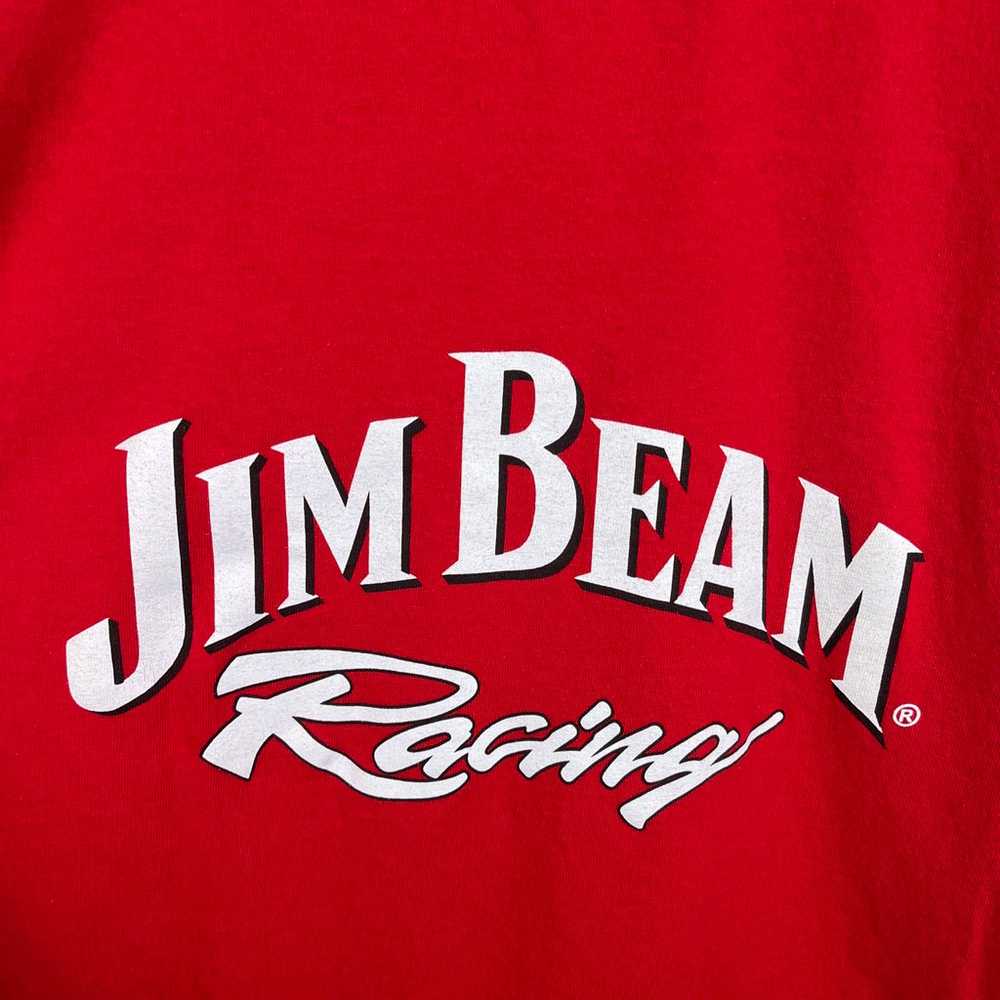 Vintage Jim Beam Racing TShirt Adult Sz M Red Rob… - image 2
