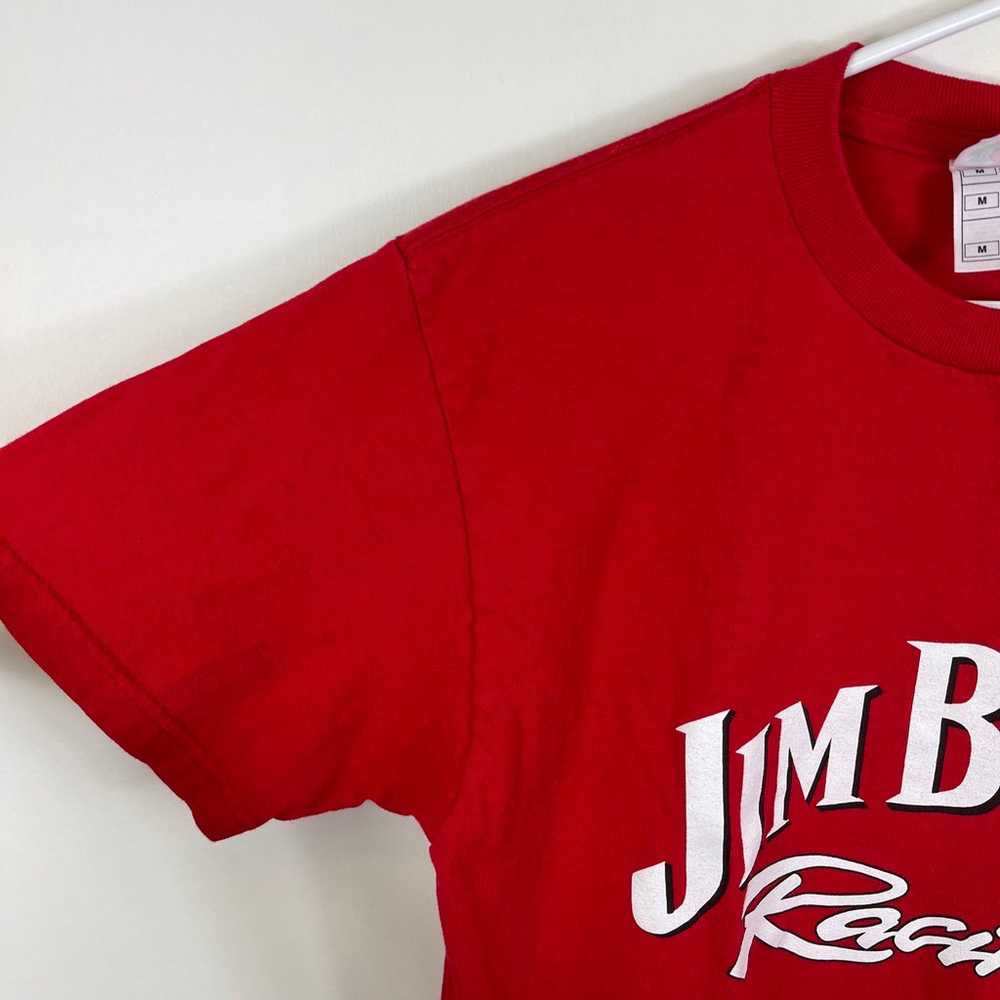 Vintage Jim Beam Racing TShirt Adult Sz M Red Rob… - image 3