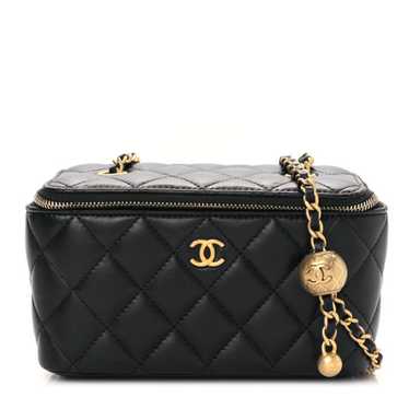 CHANEL Lambskin Quilted Pearl Crush Small Vanity … - image 1