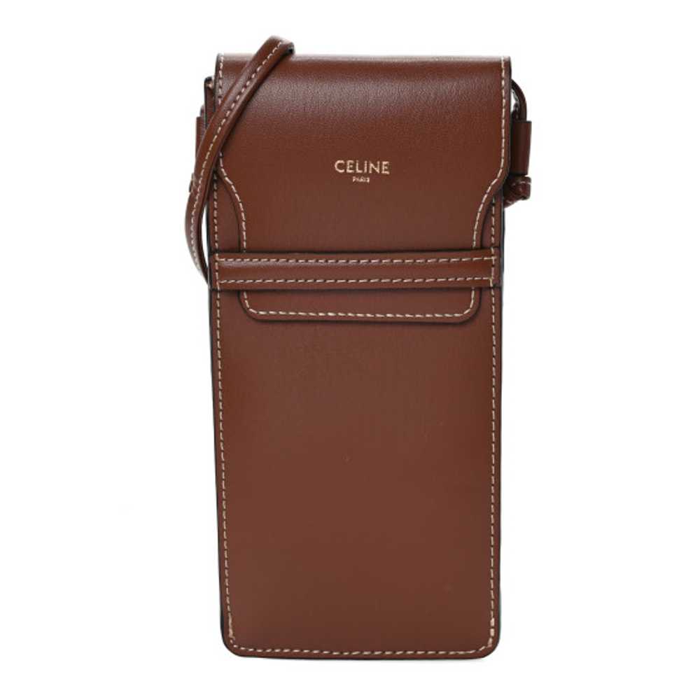 CELINE Smooth Calfskin Sunglasses Pouch Tan - image 1