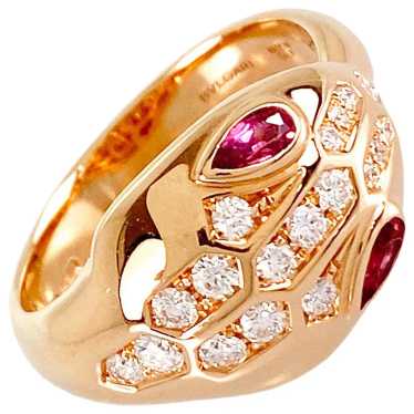 Bvlgari Serpenti pink gold ring - image 1