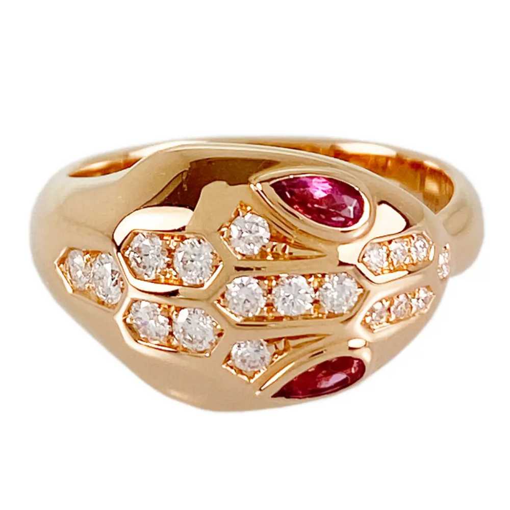 Bvlgari Serpenti pink gold ring - image 2