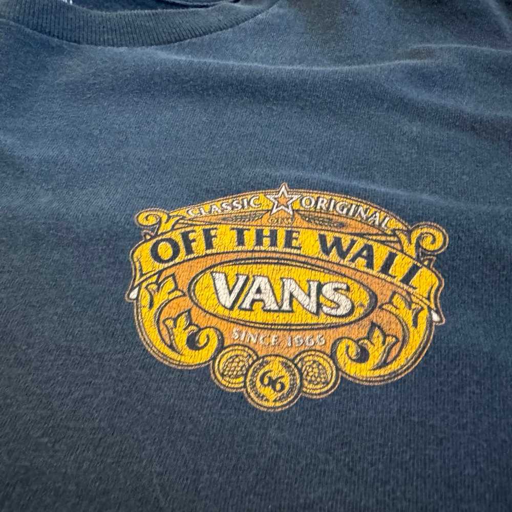 Vintage VANS Off The Wall Long Sleeve T-shirt Lar… - image 2