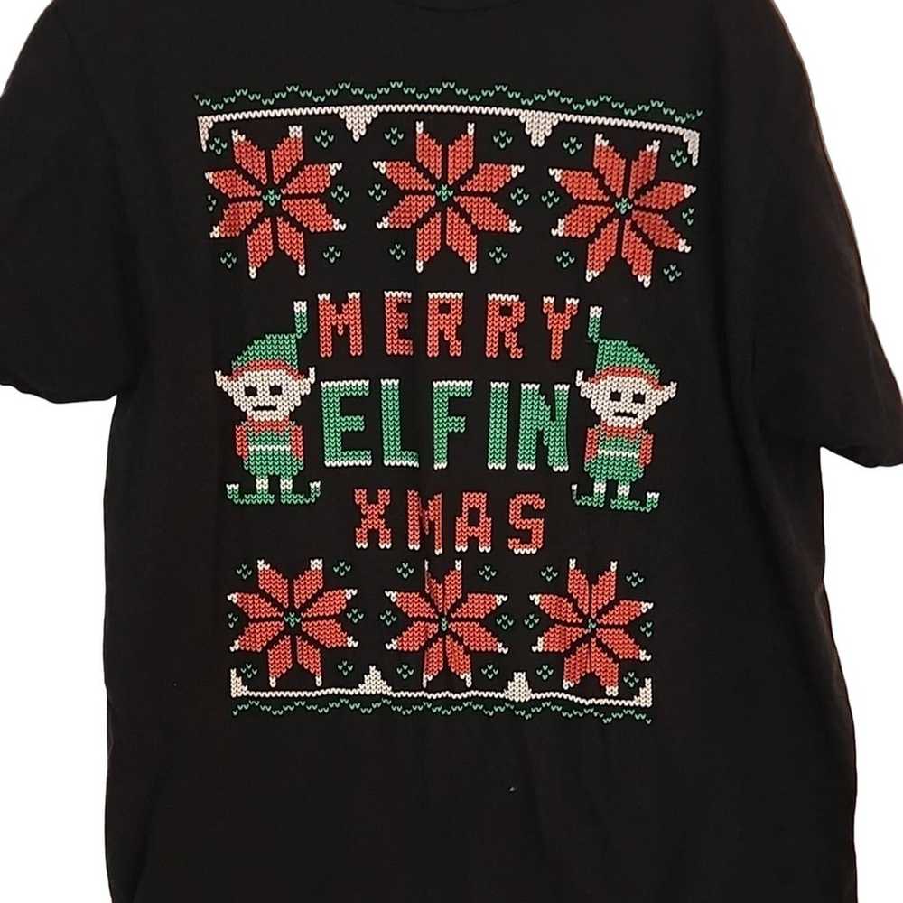 JEM Collective Merry Elfin Christmas Black Tee - image 2