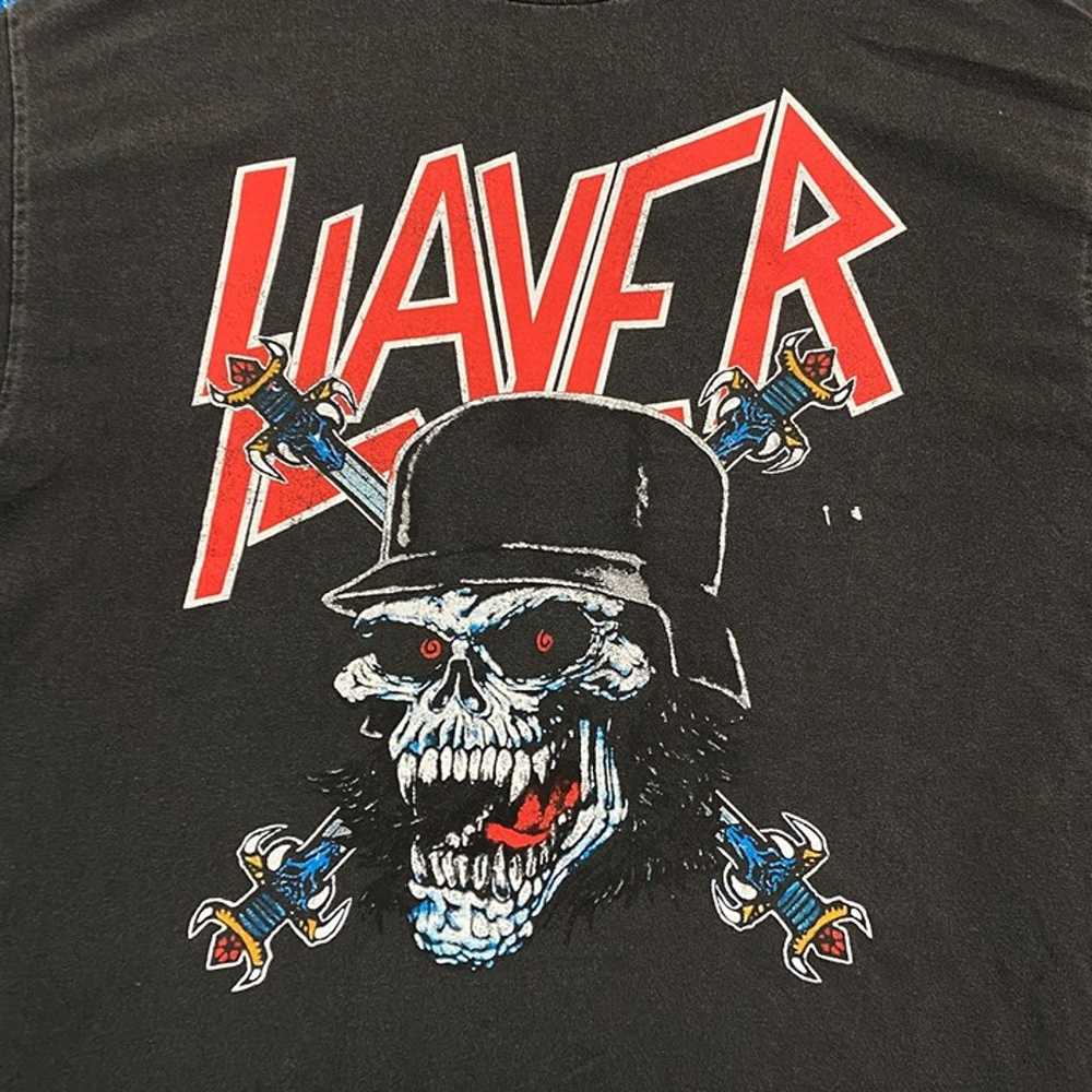 Slayer Laughing Skull Show No Mercy Heavy Metal T… - image 2