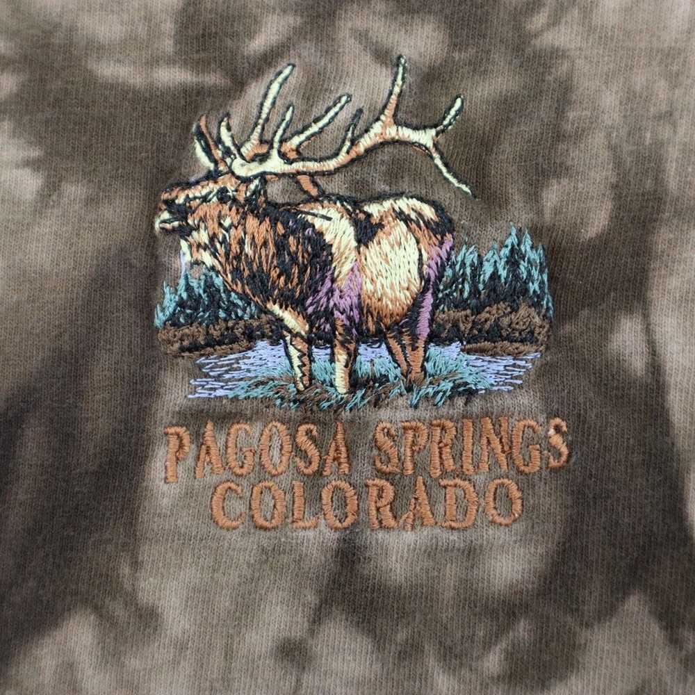 Pagosa Springs Colorado Shirt Mens 2XL Brown Tie … - image 1