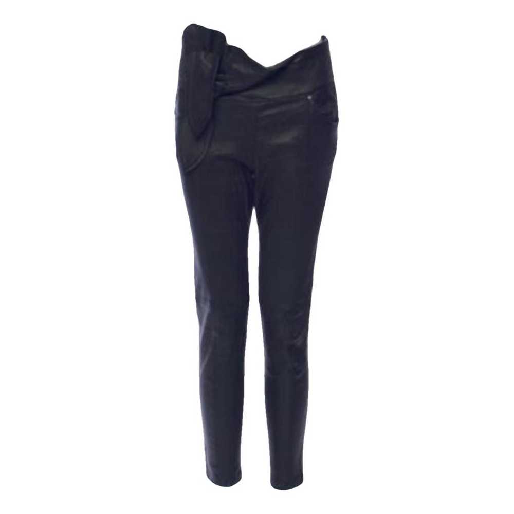 Iro Leather slim pants - image 1