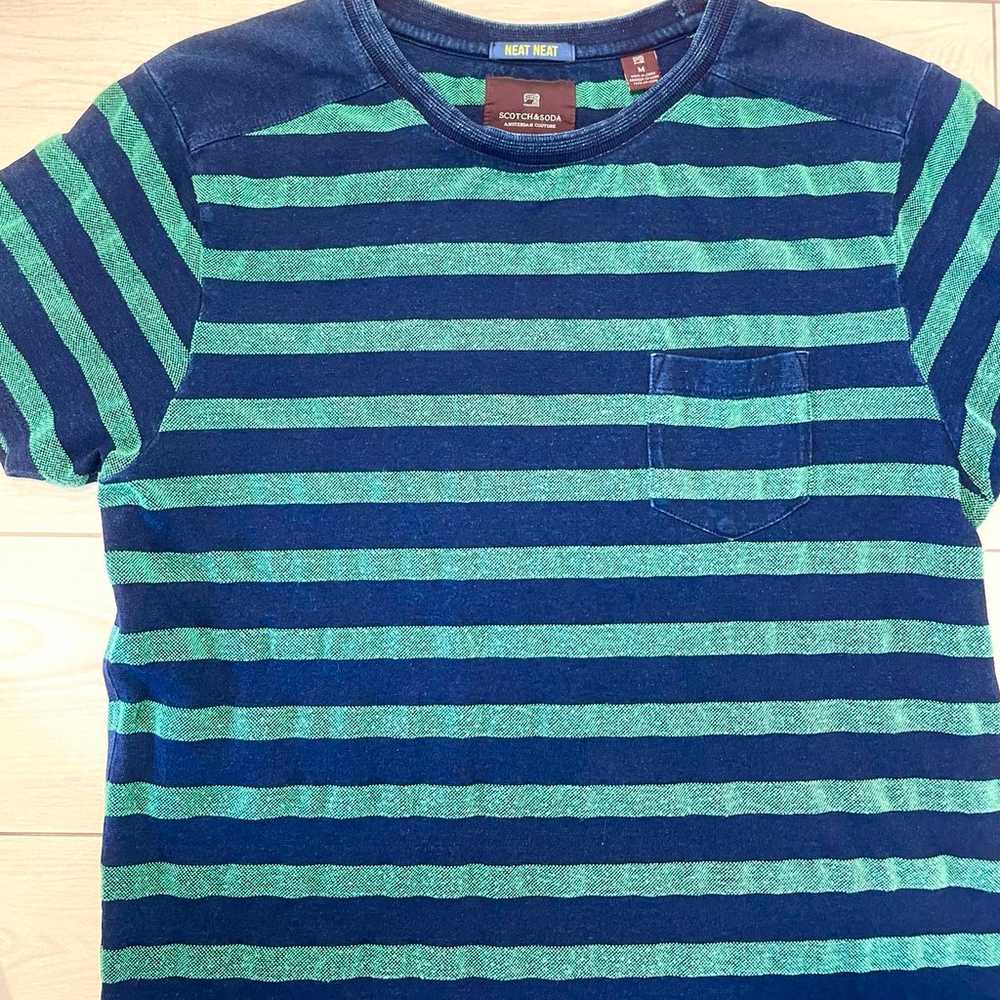 Scotch & Soda men's short sleeve green and blue s… - image 2