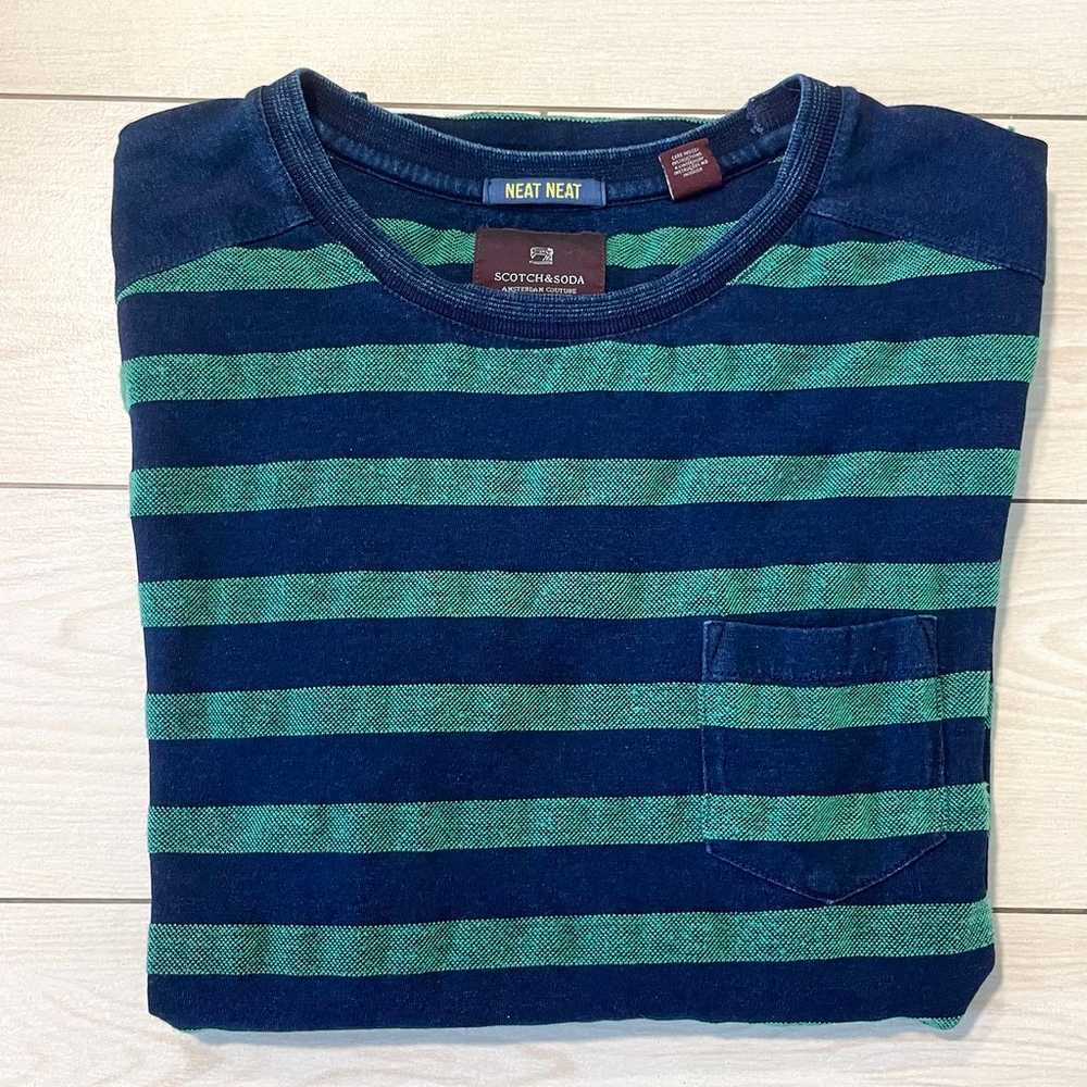 Scotch & Soda men's short sleeve green and blue s… - image 4