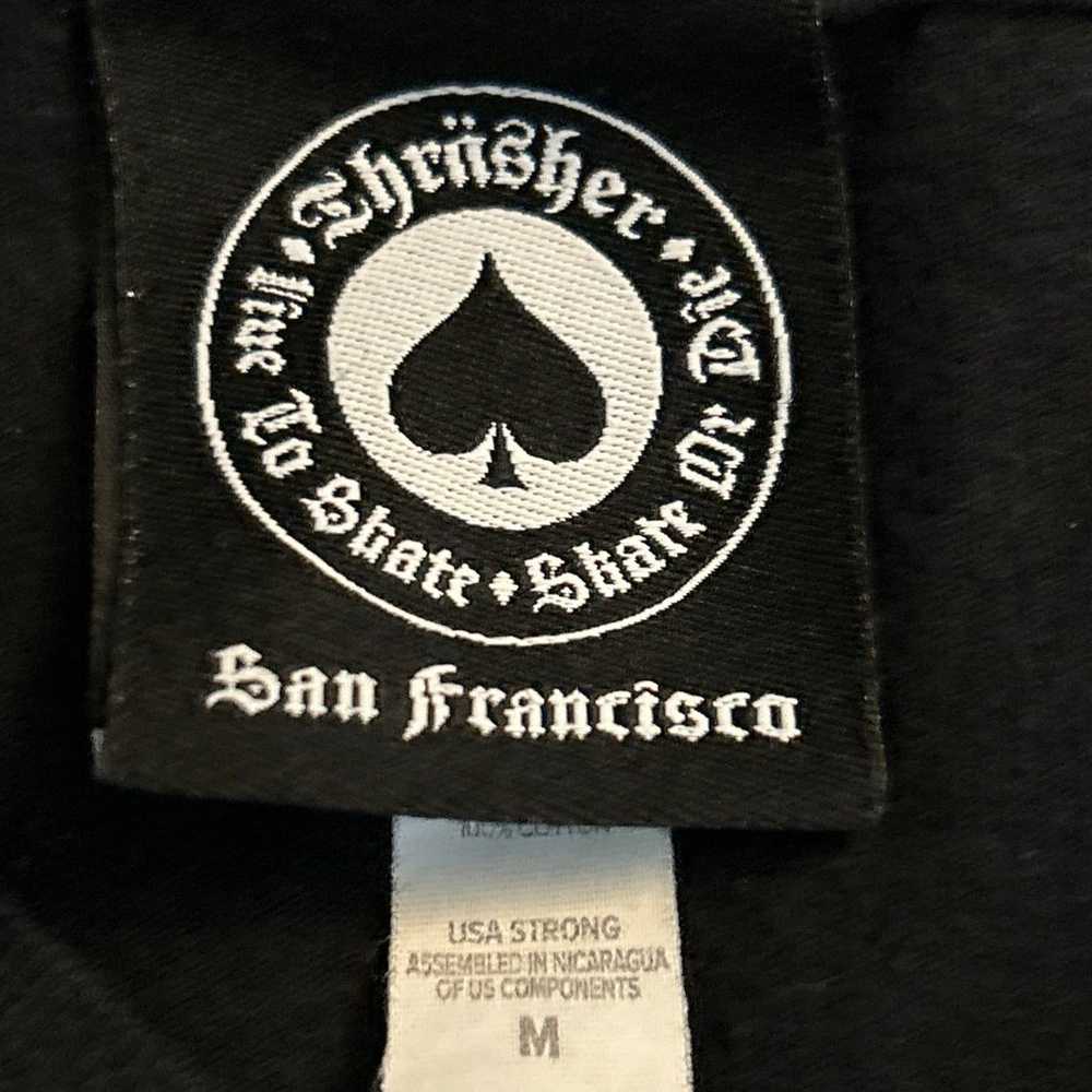 Vintage 2000’s Thrasher Mens Black T-Shirt  "Why … - image 5