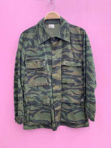 RAD TIGER CAMO MILITARY BUTTON UP JACKET - image 1