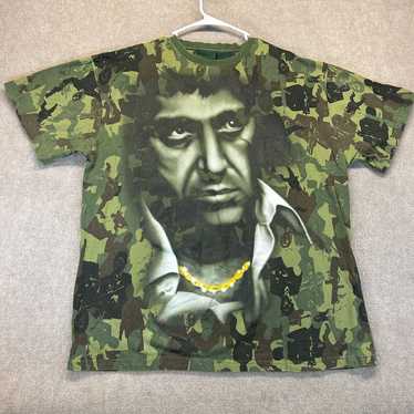 Scarface Clothing Co T Shirt Men's 2XL Green Camo… - image 1