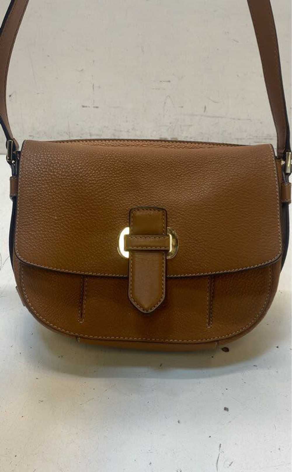 Michael Kors Romy Brown Leather Crossbody Bag - image 1