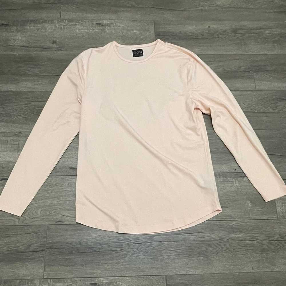 2 Cuts Clothing Long Sleeve Tee T-Shirt Crew Neck… - image 8