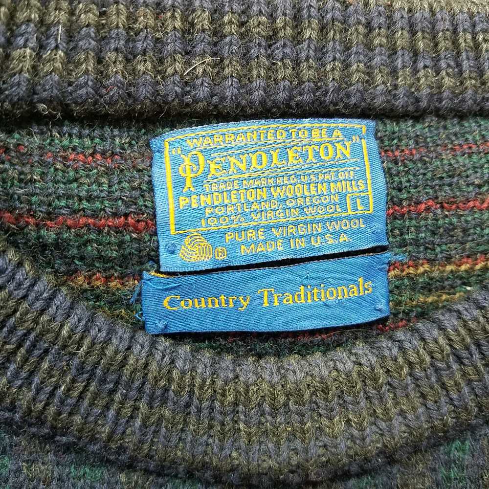 Vintage Pendleton Men's Multicolor Striped Wool S… - image 3