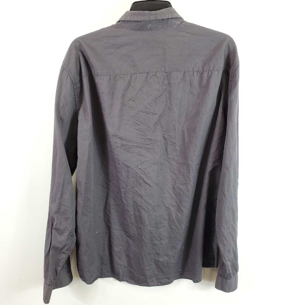 Armani Exchange Men Grey Striped Snap Up Shirt XL - image 2