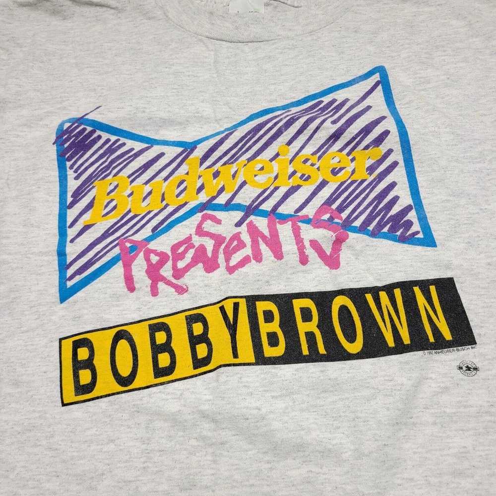 Vintage Budweiser Presents BOBBY BROWN Concert T-… - image 2