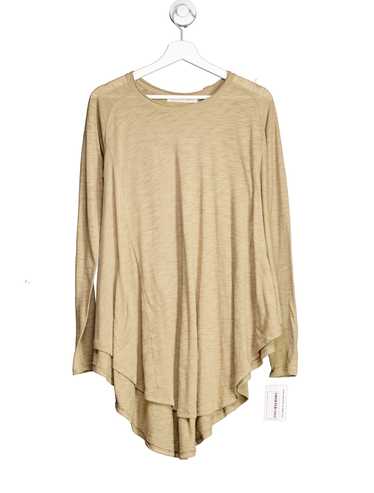 Free People Beige Aria Trapeze Long Sleeve Top UK… - image 1