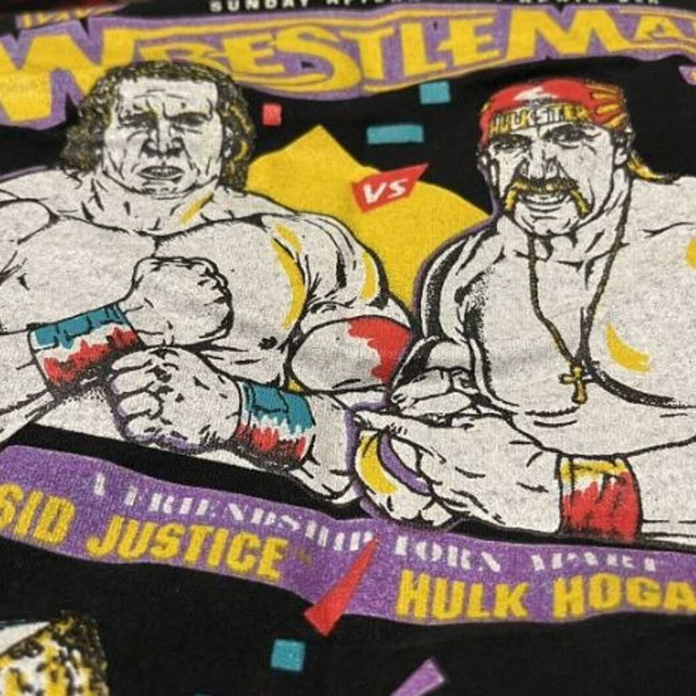 Vintage 1992 WWF WrestleMania VIII 8 Shirt WWE Ho… - image 3