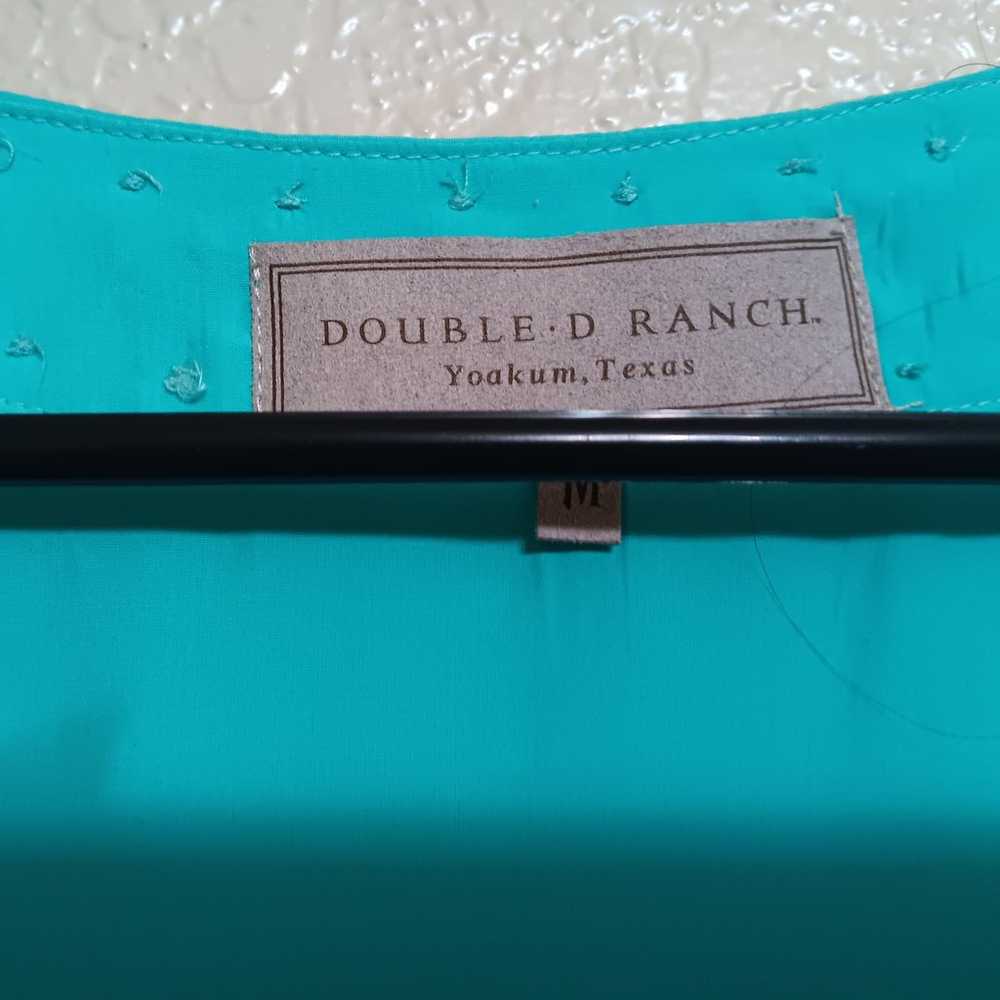 Double D Ranch Turquoise Blue Button Embellished … - image 5