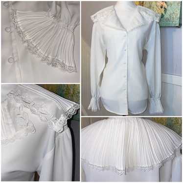 Vintage blouse 1960's Puritan lace collar Blouse … - image 1
