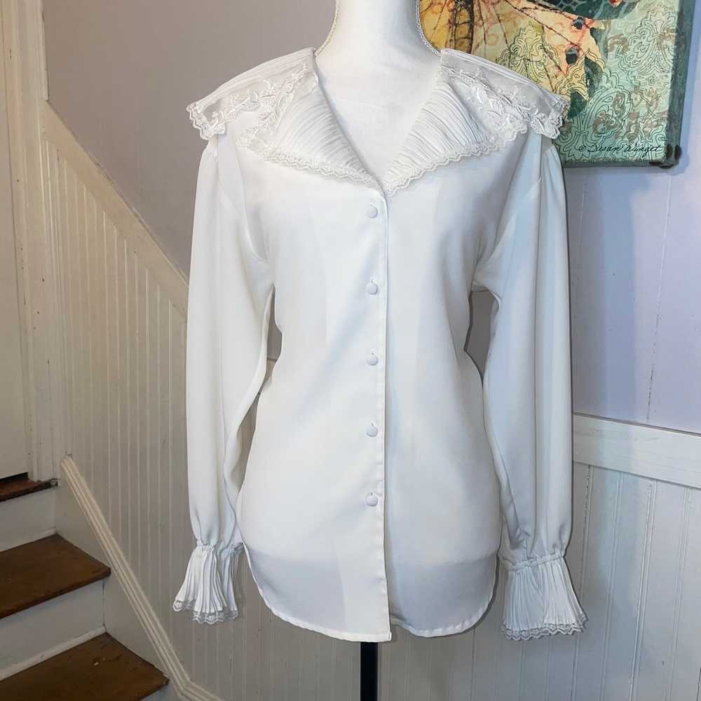Vintage blouse 1960's Puritan lace collar Blouse … - image 2