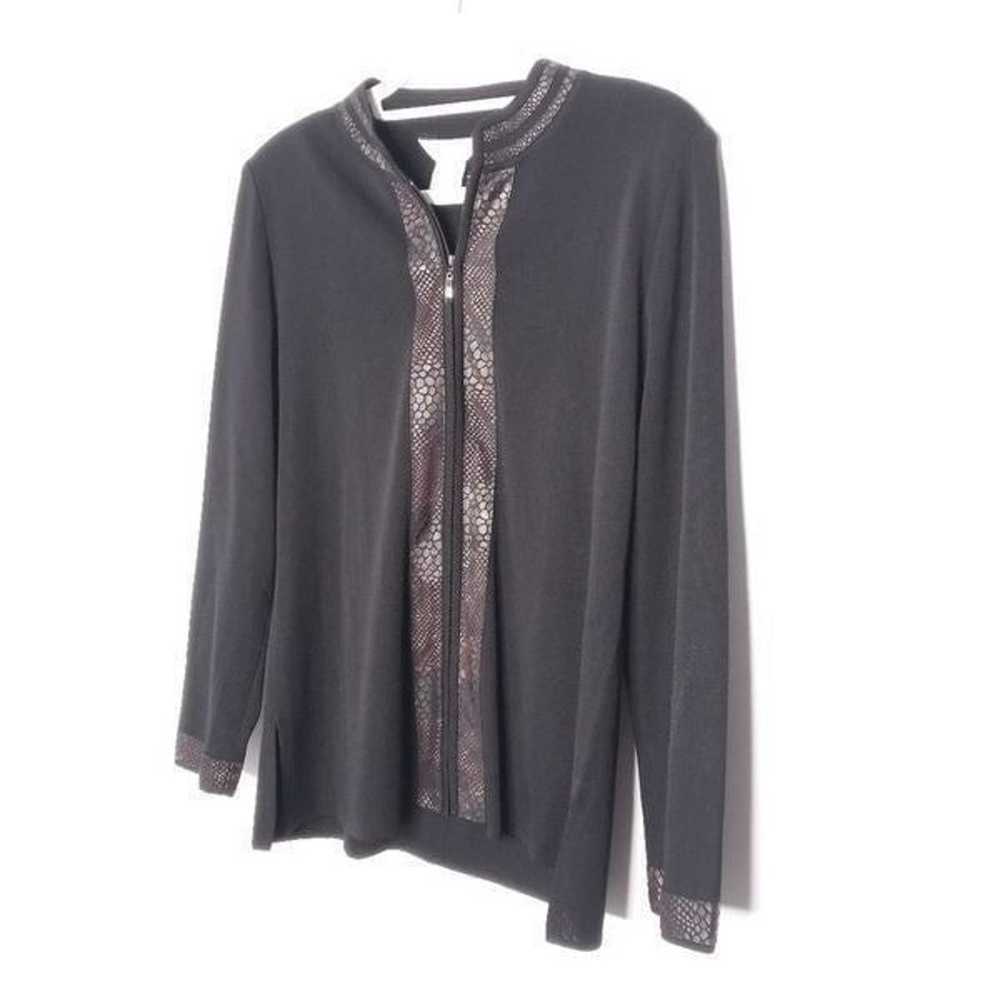 Misook zip up blouse size medium - image 2