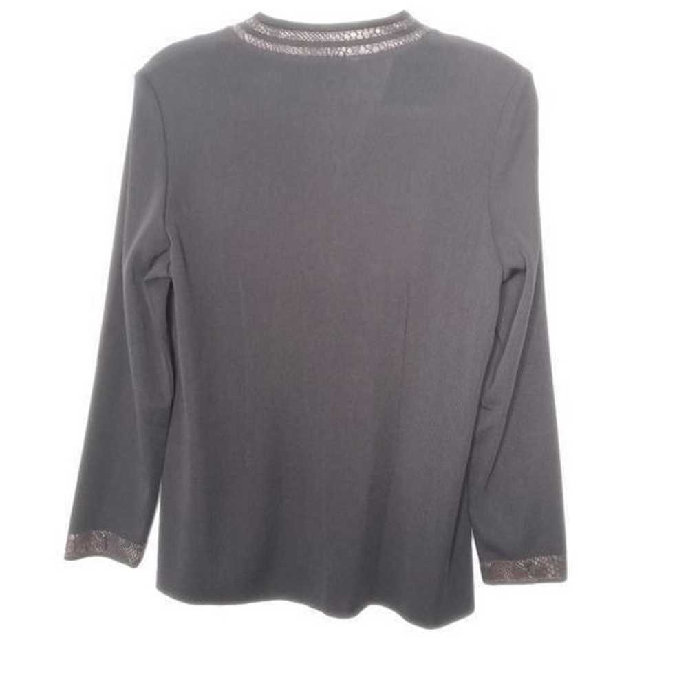 Misook zip up blouse size medium - image 6