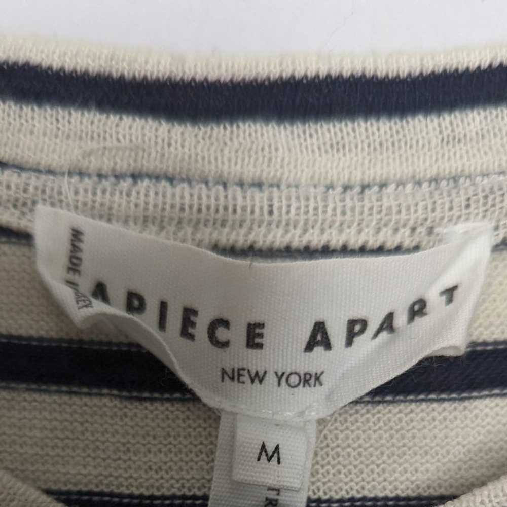 APIECE APART Cream Easy Pocket Striped Cotton T-S… - image 3