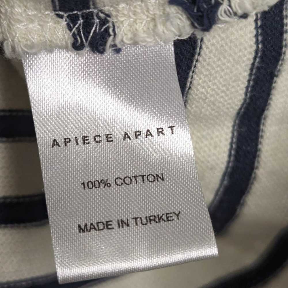 APIECE APART Cream Easy Pocket Striped Cotton T-S… - image 7