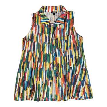 Damee Colorful Textured Sleeveless Blouse M - image 1
