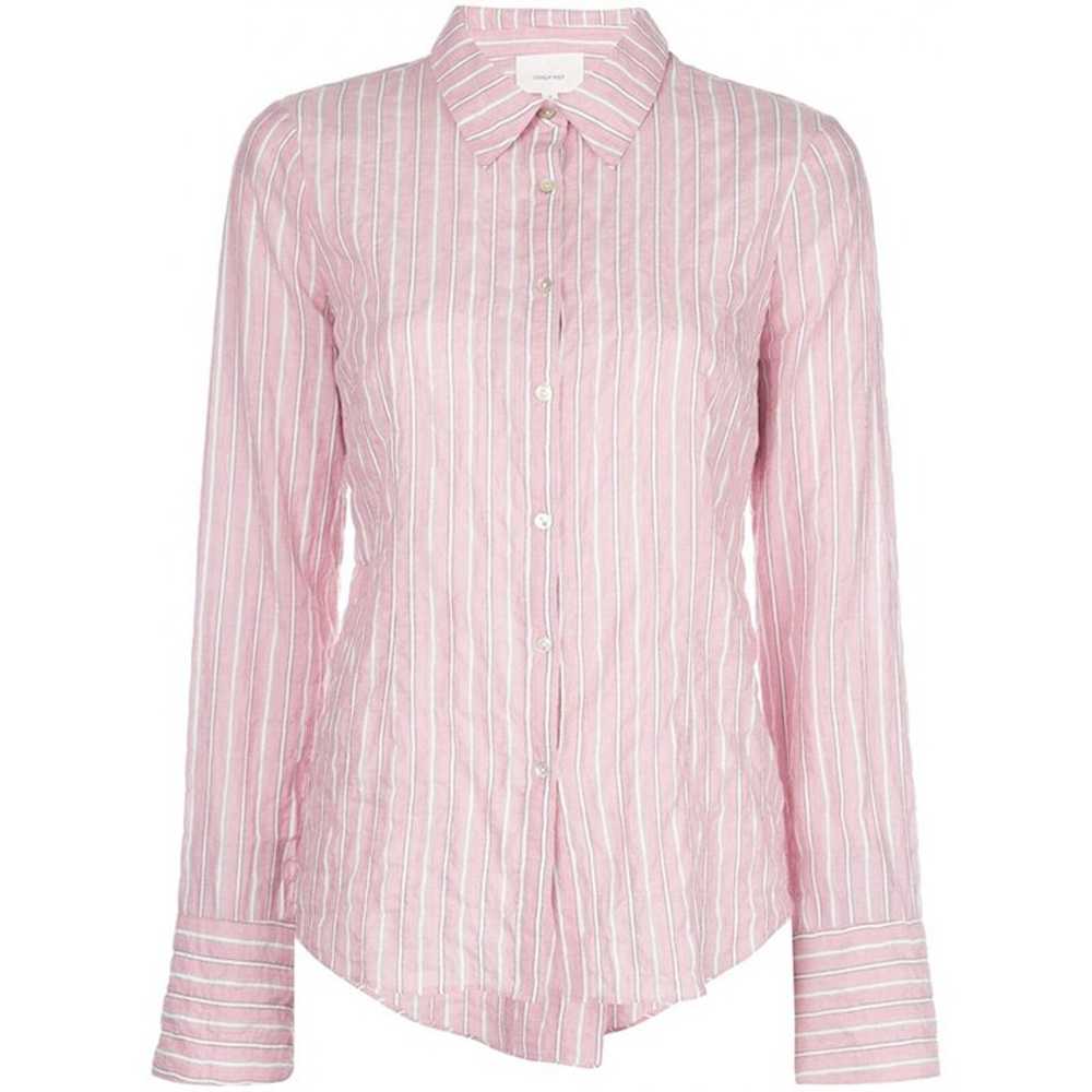 Cinq a Sept Marisol Pink Stripe Back Button Crink… - image 5