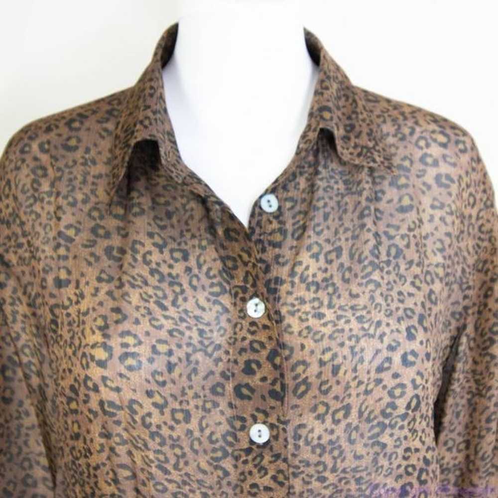 Silk Icon Collection 100% silk leopard animal pri… - image 2