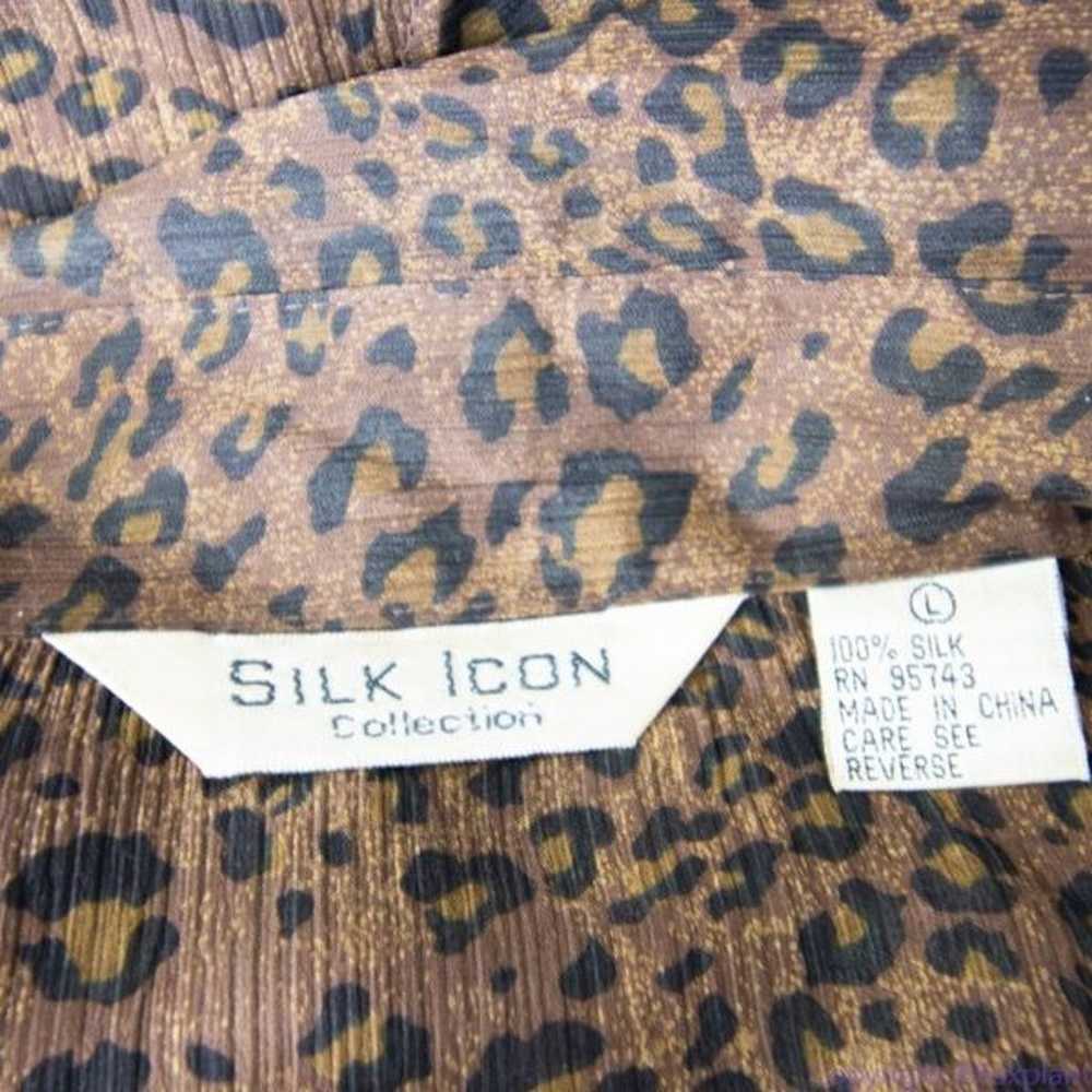 Silk Icon Collection 100% silk leopard animal pri… - image 8