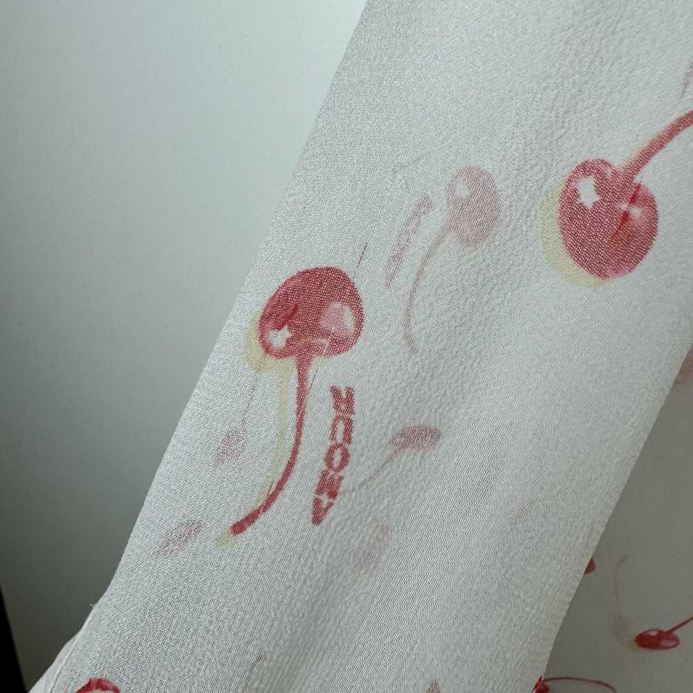 Equipment Signature Cherry Print Silk Top in Natu… - image 5