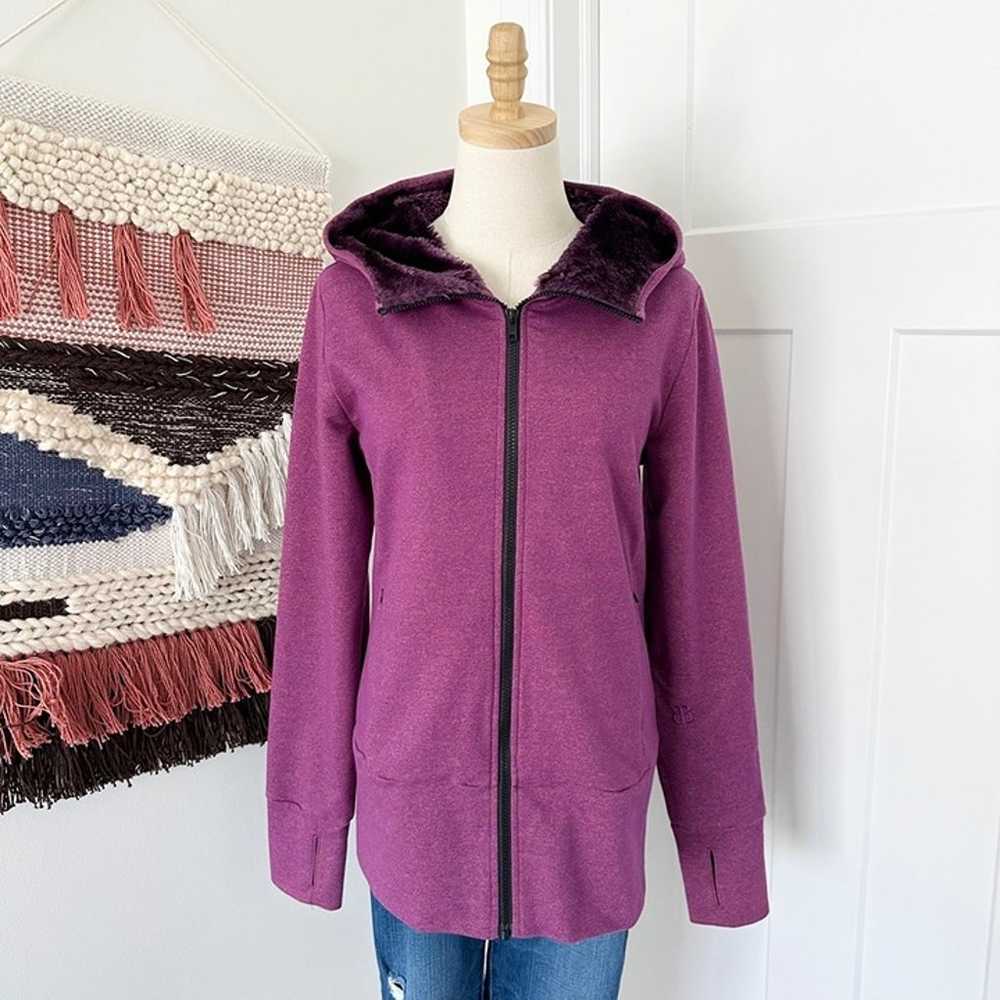 Betabrand Knockout Travel Zip Up Hoodie Purple Si… - image 1