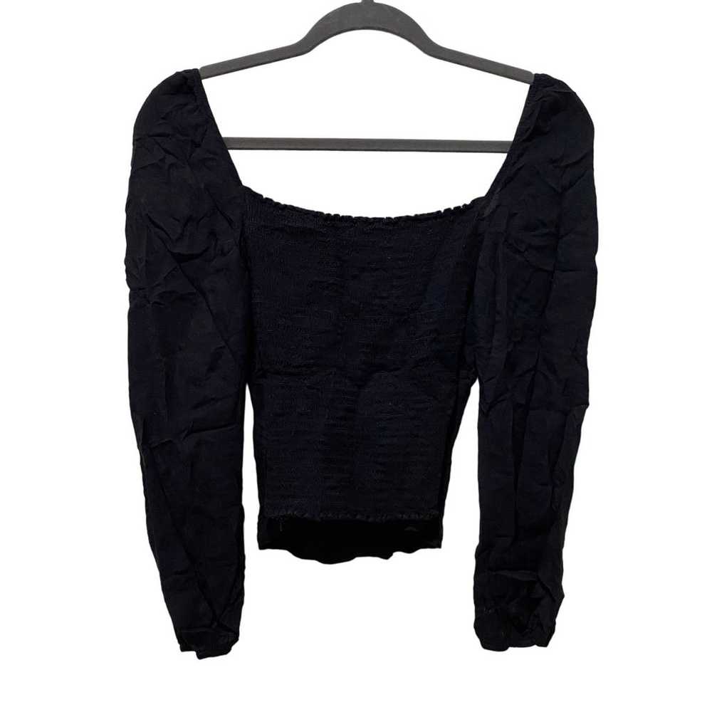 Reformation Reign Black Fitted Blouse Top Women's… - image 2