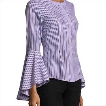 Milly Michelle Stripe Bell Sleeve Blouse - image 1