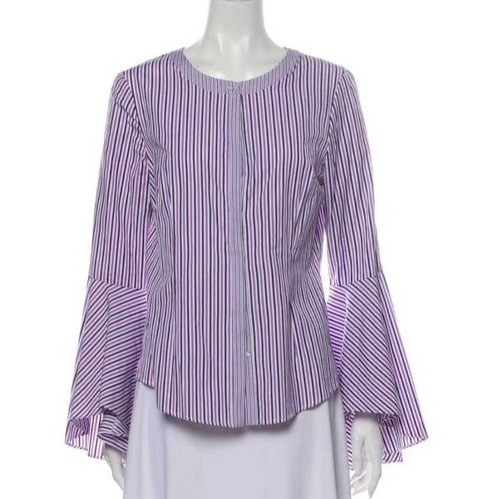 Milly Michelle Stripe Bell Sleeve Blouse - image 3