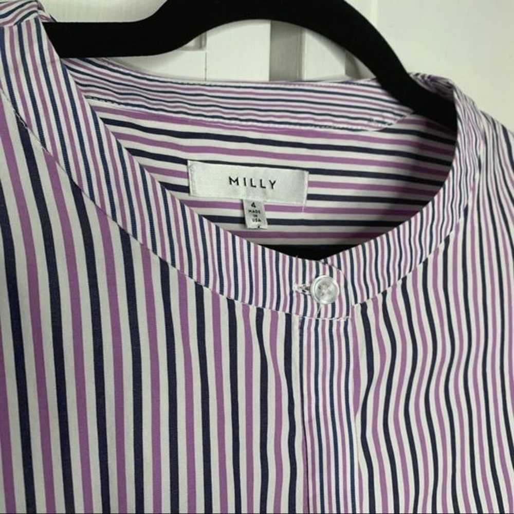 Milly Michelle Stripe Bell Sleeve Blouse - image 7