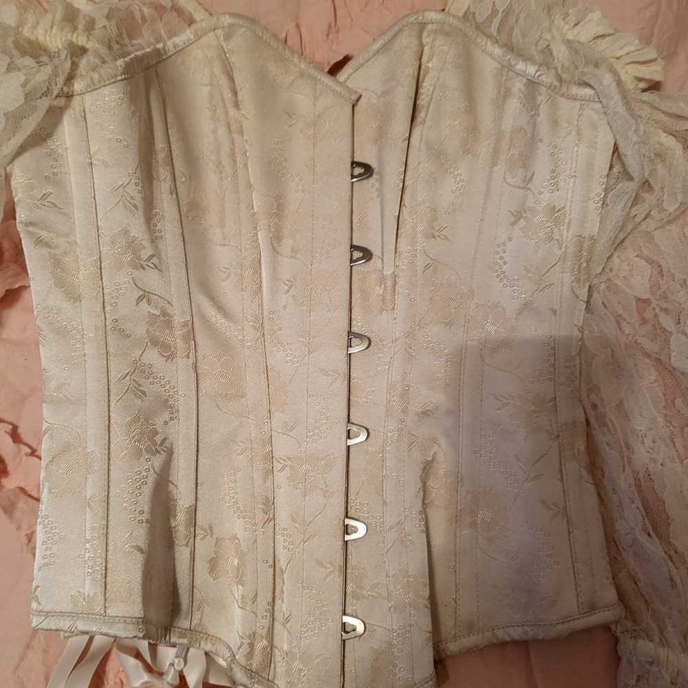 ivory lace corset - image 2