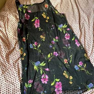 Vintage Sheer Floral Slip Dress - image 1